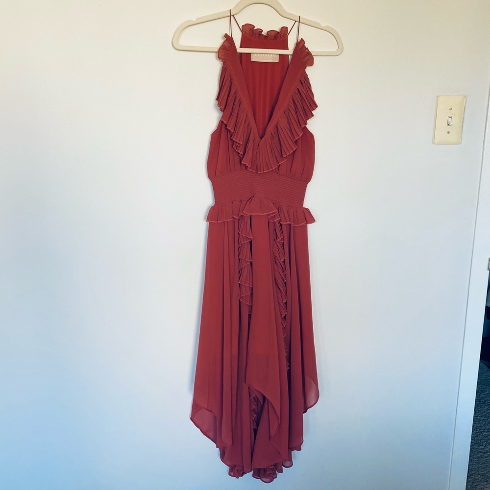 Keepsake ruffle designer dress